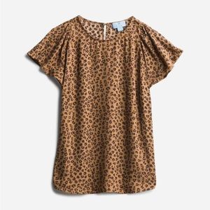 CeCe Flutter Sleeve Blouse